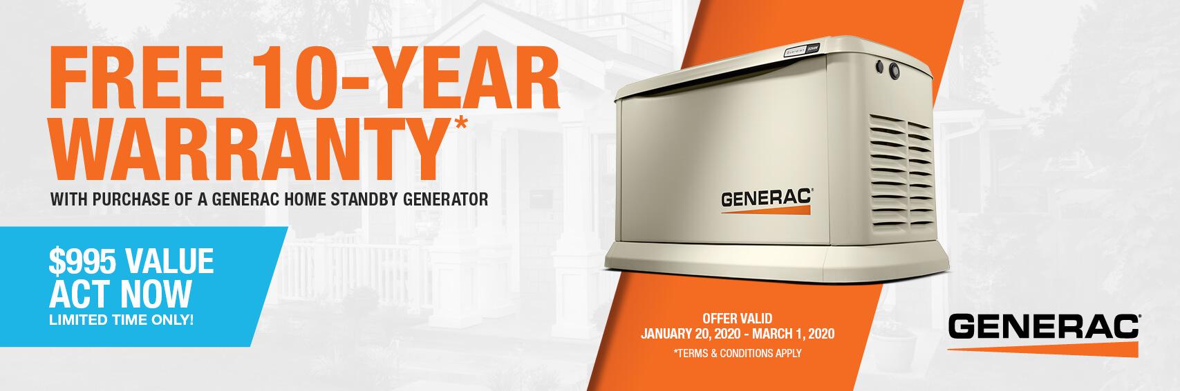 Homestandby Generator Deal | Warranty Offer | Generac Dealer | Mulberry, FL